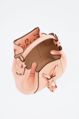 Sac seau en cuir de veau Miastella Mini - Rose