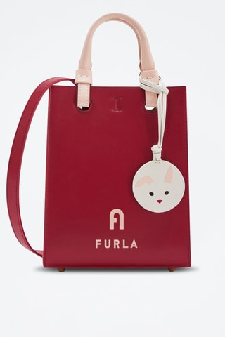 Sac à main en cuir de veau Varsity Style - Rouge