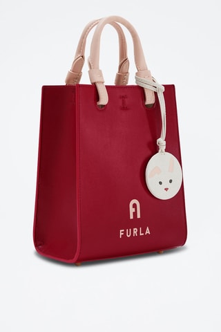 Sac à main en cuir de veau Varsity Style - Rouge