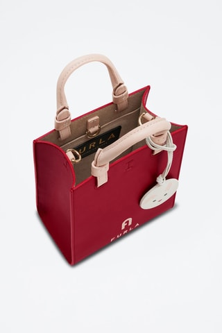 Sac à main en cuir de veau Varsity Style - Rouge