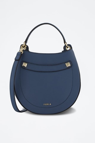 Sac à main en cuir de veau Afrodite - Bleu marine