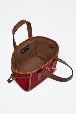 Sac à main en cuir de veau nubuck Net Mini - Bordeaux