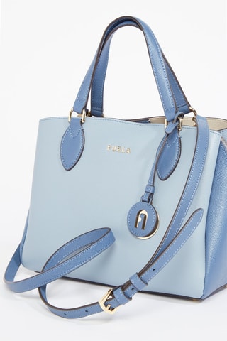 Sac à main en cuir de veau Minerva - Ciel