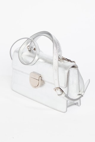 Sac à main en cuir de veau Teti S - Argenté