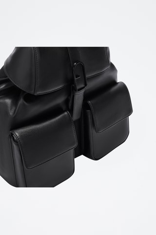 Sac à dos en cuir Flow - Noir