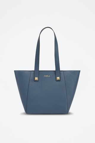 Sac porté épaule en cuir Afrodite - Bleu pétrole