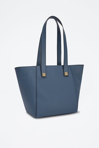 Sac porté épaule en cuir Afrodite - Bleu pétrole