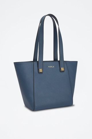 Sac porté épaule en cuir Afrodite - Bleu pétrole