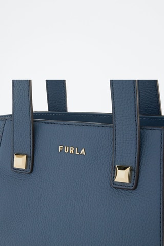 Sac porté épaule en cuir Afrodite - Bleu pétrole