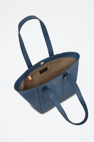 Sac porté épaule en cuir Afrodite - Bleu pétrole