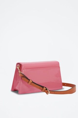 Sac porté épaule en cuir verni Zoe - Rose