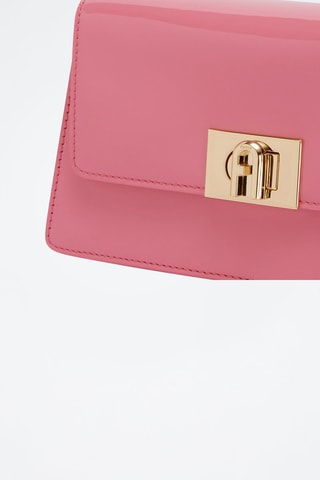 Sac porté épaule en cuir verni Zoe - Rose