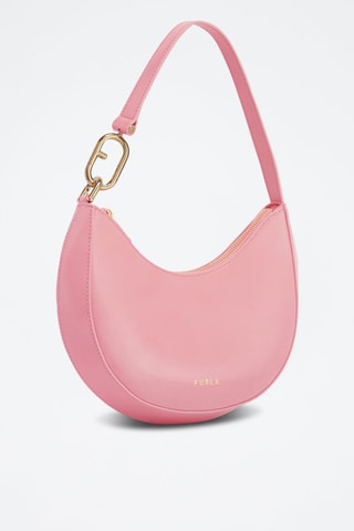 Sac porté épaule en cuir de veau Primavera - Rose