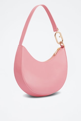 Sac porté épaule en cuir de veau Primavera - Rose