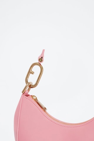 Sac porté épaule en cuir de veau Primavera - Rose