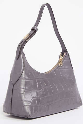 Sac porté épaule en cuir Danae S - Gris foncé