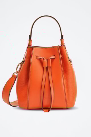 Sac seau en cuir de veau Miastella - Orange