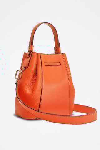 Sac seau en cuir de veau Miastella - Orange