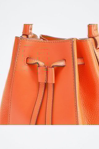 Sac seau en cuir de veau Miastella - Orange