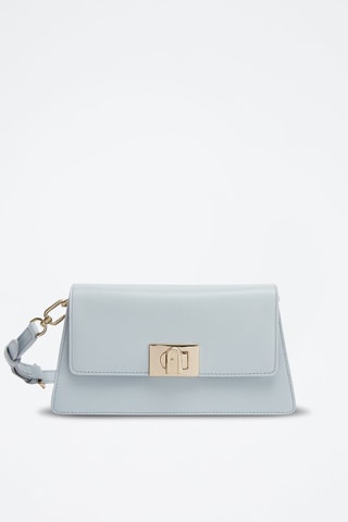 Sac porté épaule en cuir de veau Zoé - Ciel