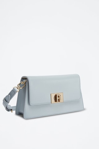 Sac porté épaule en cuir de veau Zoé - Ciel