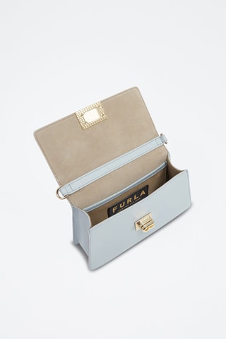 Sac porté épaule en cuir de veau Zoé - Ciel