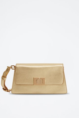 Sac porté épaule en cuir de veau Zoé - Doré