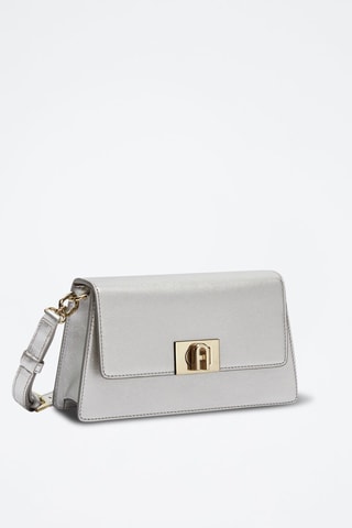 Sac porté épaule en cuir de veau Zoé - Argenté