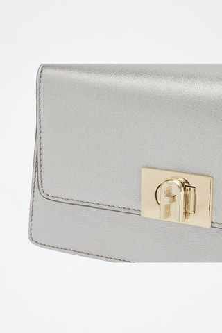 Sac porté épaule en cuir de veau Zoé - Argenté