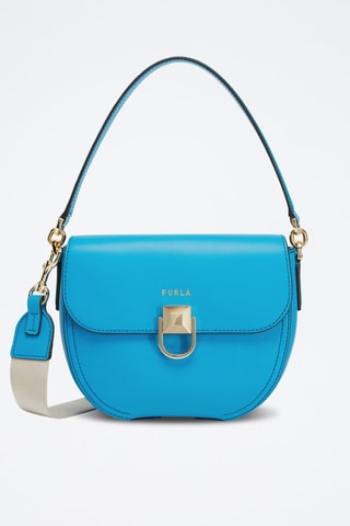 Sac porté épaule en cuir de veau Circe S - Ciel