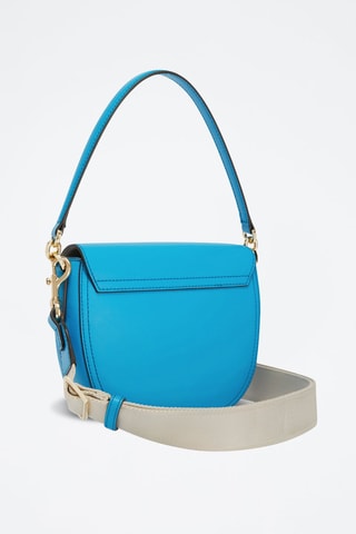 Sac porté épaule en cuir de veau Circe S - Ciel