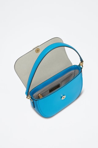 Sac porté épaule en cuir de veau Circe S - Ciel