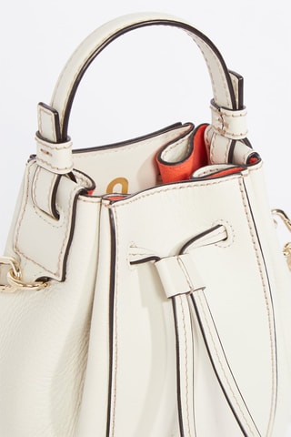 Sac seau en cuir de veau Miastella Mini - Beige