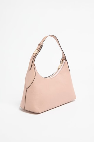 Sac porté épaule en cuir Danae - Rose poudré