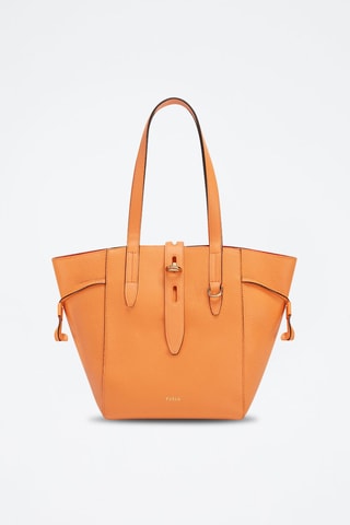 Sac porté épaule en cuir de veau Net - Saumon