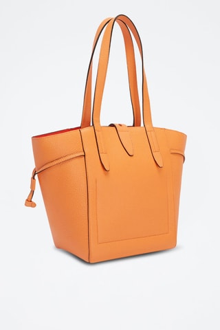 Sac porté épaule en cuir de veau Net - Saumon