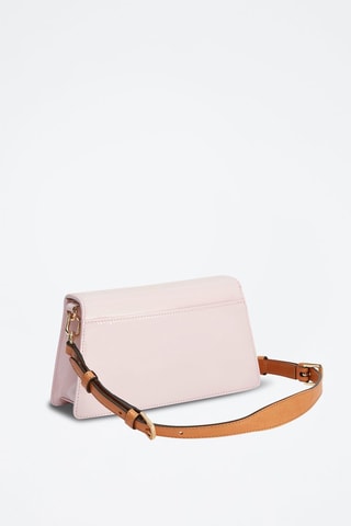 Sac porté épaule en cuir verni Zoe - Mauve