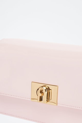 Sac porté épaule en cuir verni Zoe - Mauve