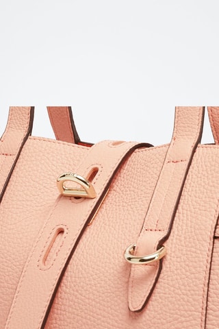 Sac porté épaule en cuir Net - Saumon