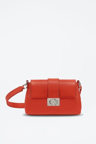 Sac porté épaule en cuir Charlotte Mini - Rouge