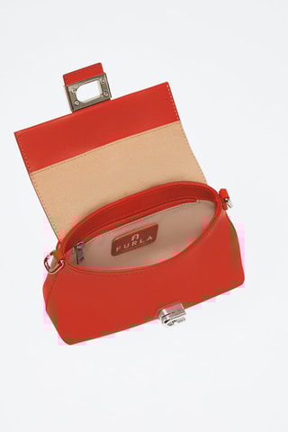 Sac porté épaule en cuir Charlotte Mini - Rouge