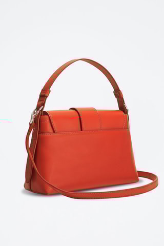 Sac porté épaule en cuir de veau Charlotte S - Rouge