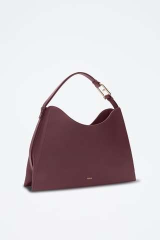 Sac porté épaule en cuir Furla Nuvola - Bordeaux