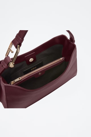 Sac porté épaule en cuir Furla Nuvola - Bordeaux