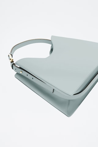 Sac porté épaule en cuir Furla Nuvola - Bleu clair