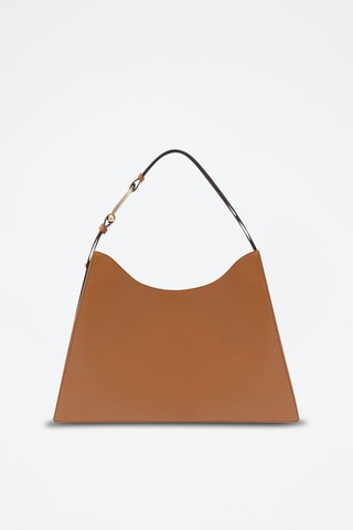 Sac porté épaule en cuir Furla Nuvola - Marron