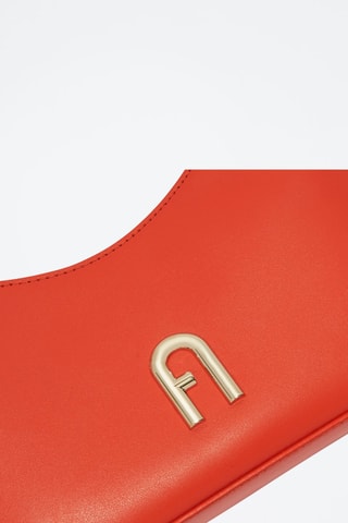 Sac porté épaule en cuir Diamante Mini - Rouge