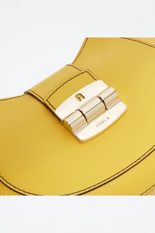 Sac porté épaule en cuir Furla Club 2 - Jaune