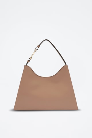 Sac porté épaule en cuir Furla Nuvola - Grège