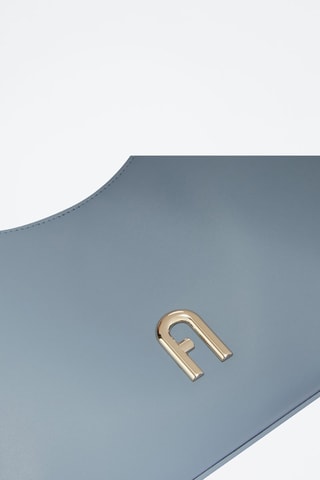 Sac porté épaule en cuir Diamante S - Bleu